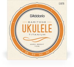 Cuerdas ukulele D'addario EJ87B Ukulélé Baritone (4)  Pro-Arté Titanium 028-035w - Juego de cuerdas