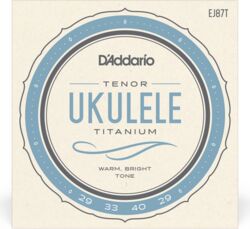 Cuerdas ukulele D'addario EJ87T Ukulélé Tenor (4)  Pro-Arté Titanium 029-029 - Juego de cuerdas
