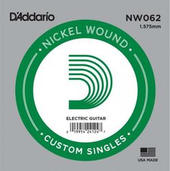Cuerdas guitarra eléctrica D'addario Electric (1) NW062 Single XL Nickel Wound 062 - Cuerdas por unidades