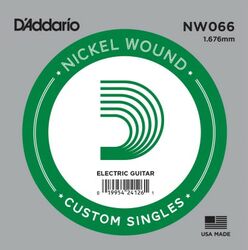 Cuerdas guitarra eléctrica D'addario Electric (1) NW066  Single XL Nickel Wound 066 - Cuerdas por unidades