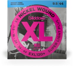 Cuerdas guitarra eléctrica D'addario EXL120+ Electric Super Light Plus 9.5-44 - Juego de cuerdas