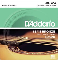 Cuerdas guitarra acústica D'addario EZ920 Acoustic 012-054