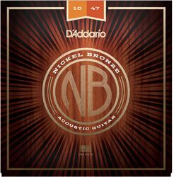 Cuerdas guitarra acústica D'addario NB1047 Acoustic Nickel Bronze Set 10-47