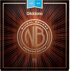 Cuerdas guitarra acústica D'addario NB1253 Acoustic Nickel Bronze Set 12-53 - Juego de cuerdas