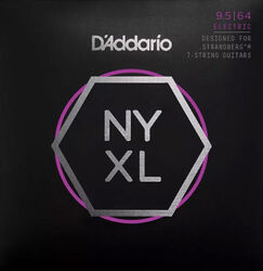 Cuerdas guitarra eléctrica D'addario NYXL09564SB Strandberg Electric Guitar 7-String Set Nickel Round Wound 9.5-64 - Juego de 7 cuerdas