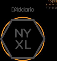 Cuerdas guitarra eléctrica D'addario NYXL1059 Electric Guitar 7-String Set Nickel Round Wound 10-59 - Juego de 7 cuerdas