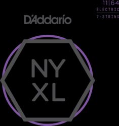 Cuerdas guitarra eléctrica D'addario NYXL1164 7-String Nickel Wound Electric Guitar Strings 11-64 - Juego de 7 cuerdas