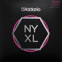 Cuerdas para bajo eléctrico D'addario NYXL45100 Bass Long Scale 45-100 - Juego de 4 cuerdas