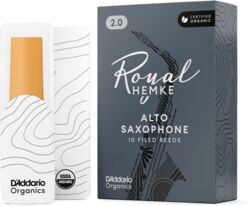 Caña para saxófono D'addario Royal Hemke Organic Alto Saxophone Reeds, Strength 3.0, 10-pack