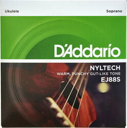 Cuerdas ukulele D'addario Nyltech Ukulele Soprano 24-26 EJ88S - Juego de cuerdas