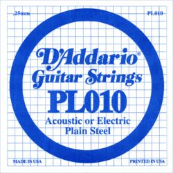 Cuerdas guitarra eléctrica D'addario XL Nickel Single PL010 - Cuerdas por unidades