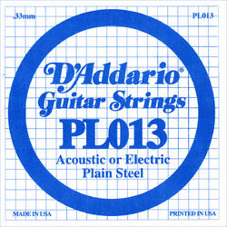 Cuerdas guitarra eléctrica D'addario XL Nickel Single PL013 - Cuerdas por unidades