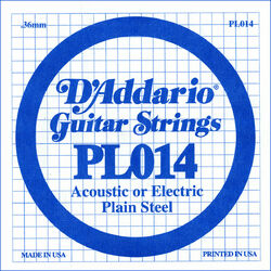 Cuerdas guitarra eléctrica D'addario XL Nickel Single PL014 - Cuerdas por unidades