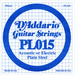 Cuerdas guitarra eléctrica D'addario XL Nickel Single PL015 - Cuerdas por unidades