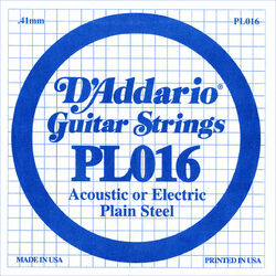 Cuerdas guitarra eléctrica D'addario XL Nickel Single PL016 - Cuerdas por unidades