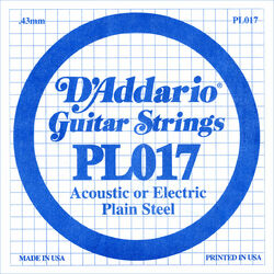 Cuerdas guitarra eléctrica D'addario XL Nickel Single PL017 - Cuerdas por unidades
