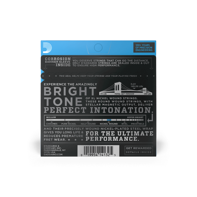 D'addario Jeu De 6 Cordes Ej21 Nickel Round Wound Jazz Light 12-52 - Cuerdas guitarra eléctrica - Variation 2