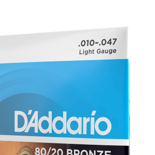 D'addario Jeu De 12 Cordes Ej36 80/20 Bronze Acoustic Guitar Strings, Light, 10-47 - Cuerdas guitarra acústica - Variation 1