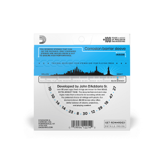 D'addario Jeu De 12 Cordes Ej36 80/20 Bronze Acoustic Guitar Strings, Light, 10-47 - Cuerdas guitarra acústica - Variation 2