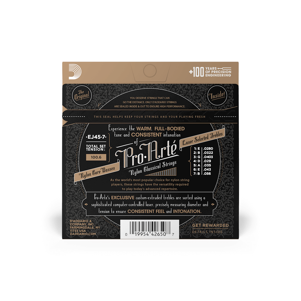 D'addario Ej45-7 7 String Nylon Classic - Cuerdas guitarra clásica nylon - Variation 1