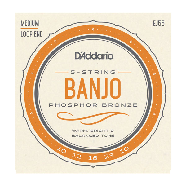 D'addario Ej55 5-string Banjo Phosphor Bronze Medium 10-23 - Cuerdas banjo - Variation 1