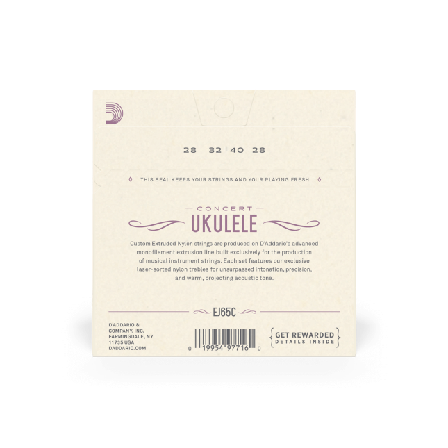 D'addario Jeu De 4 Cordes Ej65c Pro Arte Ukulele Custom Extruded Concert - Cuerdas ukulele - Variation 1