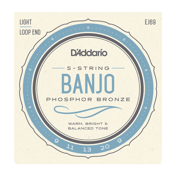 D'addario Jeu De 5 Cordes Ej69 5-string Banjo Phosphor Bronze Light 9-20 - Cuerdas banjo - Variation 1