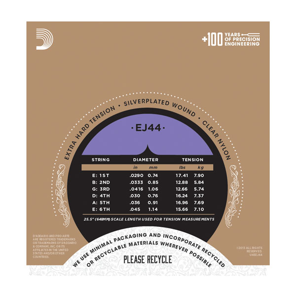 D'addario Jeu De 6 Cordes Ej44 Pro Arte  Classical Nylon Core - Hard Tension - Cuerdas guitarra clásica nylon - Variation 2