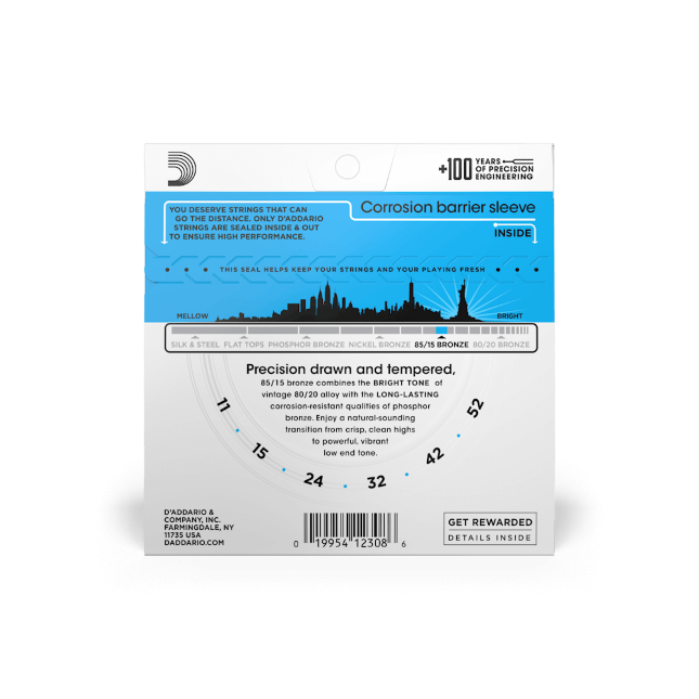 D'addario Guit. Folk 6c 85.15 American Bronze 011.052 Ez910 - Cuerdas guitarra acústica - Variation 1