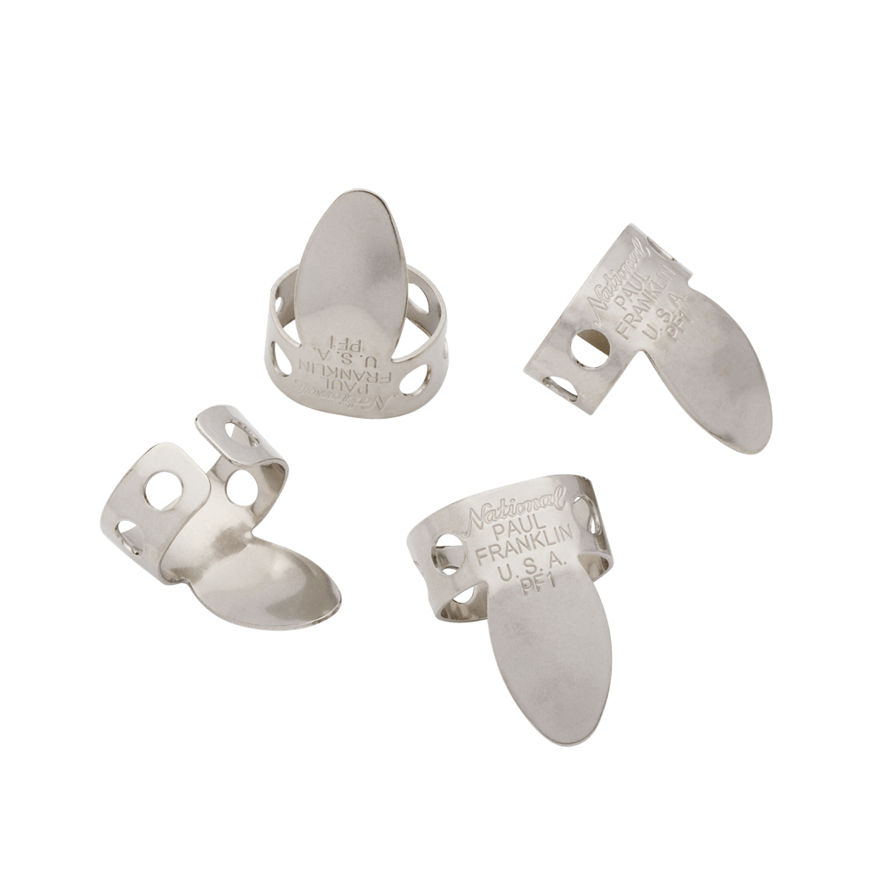 D'addario Np2-04pf Paul Franklin National Finger Picks, Nickel 4-pack - Púas - Variation 1