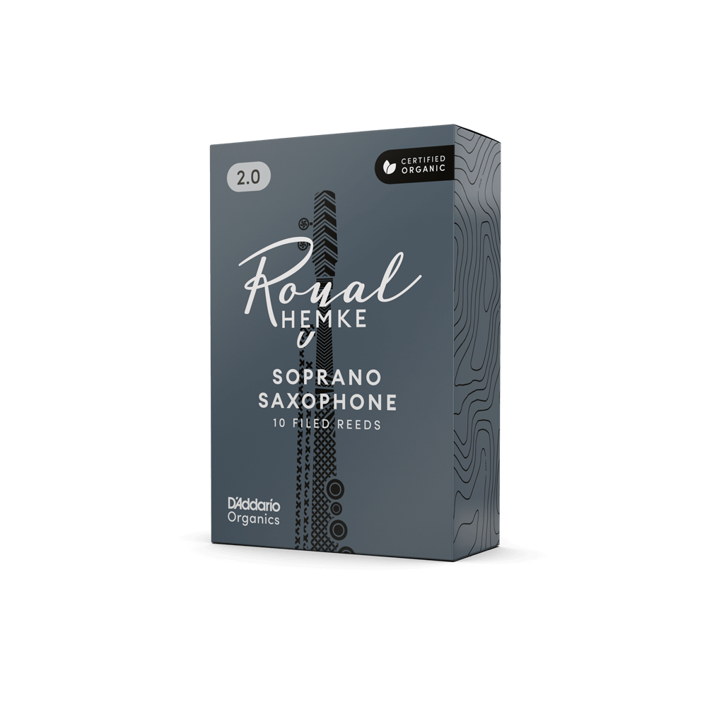 D'addario Rhkp10ssx200 Royal Hemke Organic Soprano Saxophone Reeds, Strength 2.0, 10-pack - Caña para saxófono - Variation 1