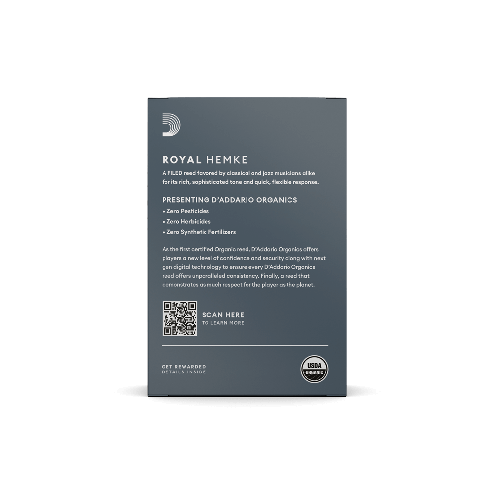 D'addario Rhkp10ssx400 Royal Hemke Organic Soprano Saxophone Reeds, Strength 4.0, 10-pack - Caña para saxófono - Variation 3