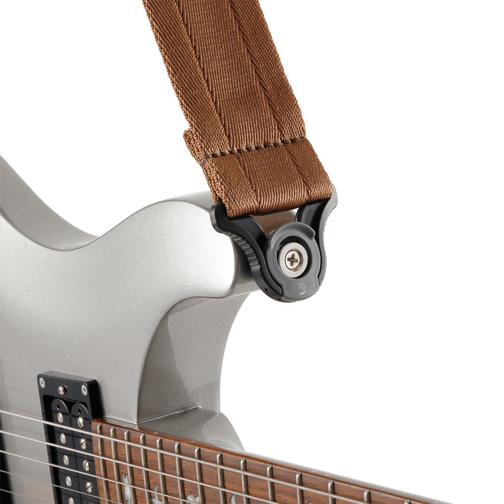 D'addario Sangle Auto Lock Pour Guitare, Umber Brown - Correa - Variation 3