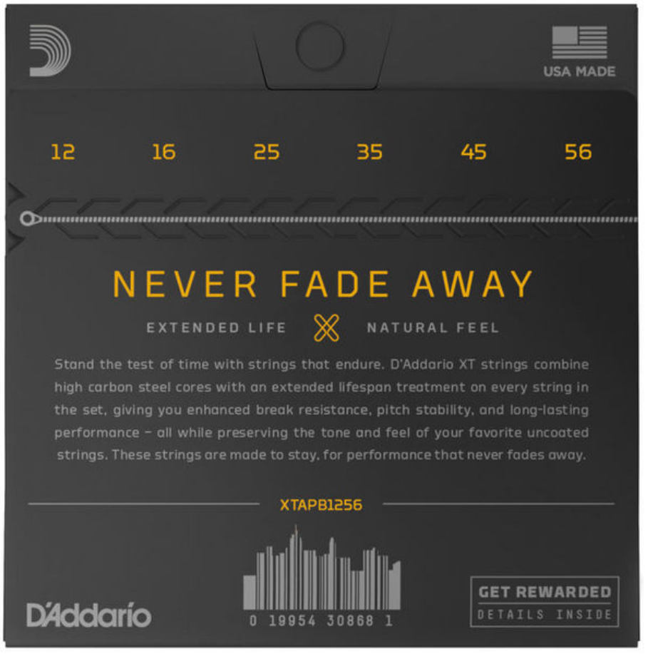 D'addario Xtapb1256 Phosphor Bronze Coated Acoustic Guitar 6c 12-56 - Cuerdas guitarra acústica - Variation 1