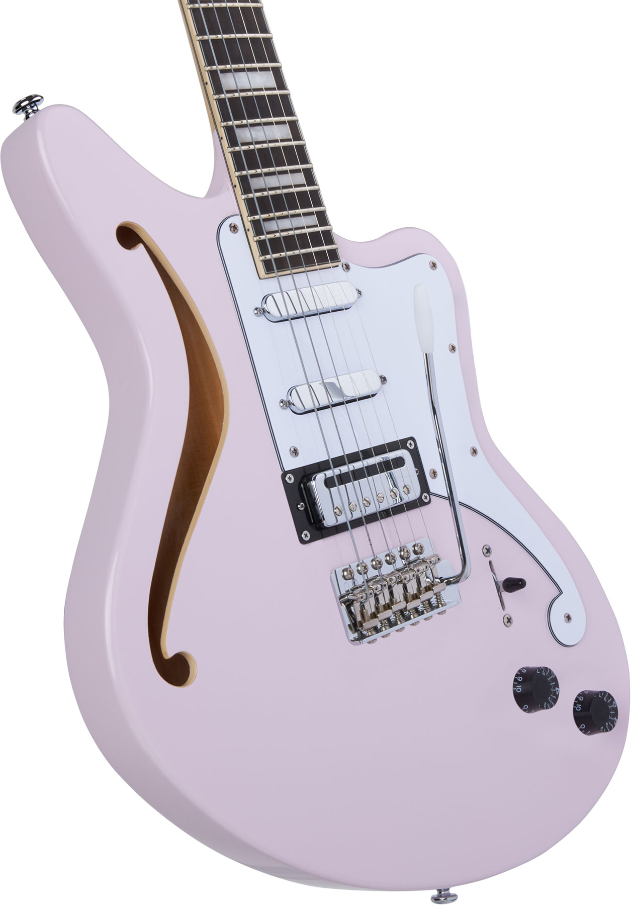 D'angelico Bedford Sh Premier Hss Trem Ova - Shell Pink - Guitarra eléctrica semi caja - Variation 3