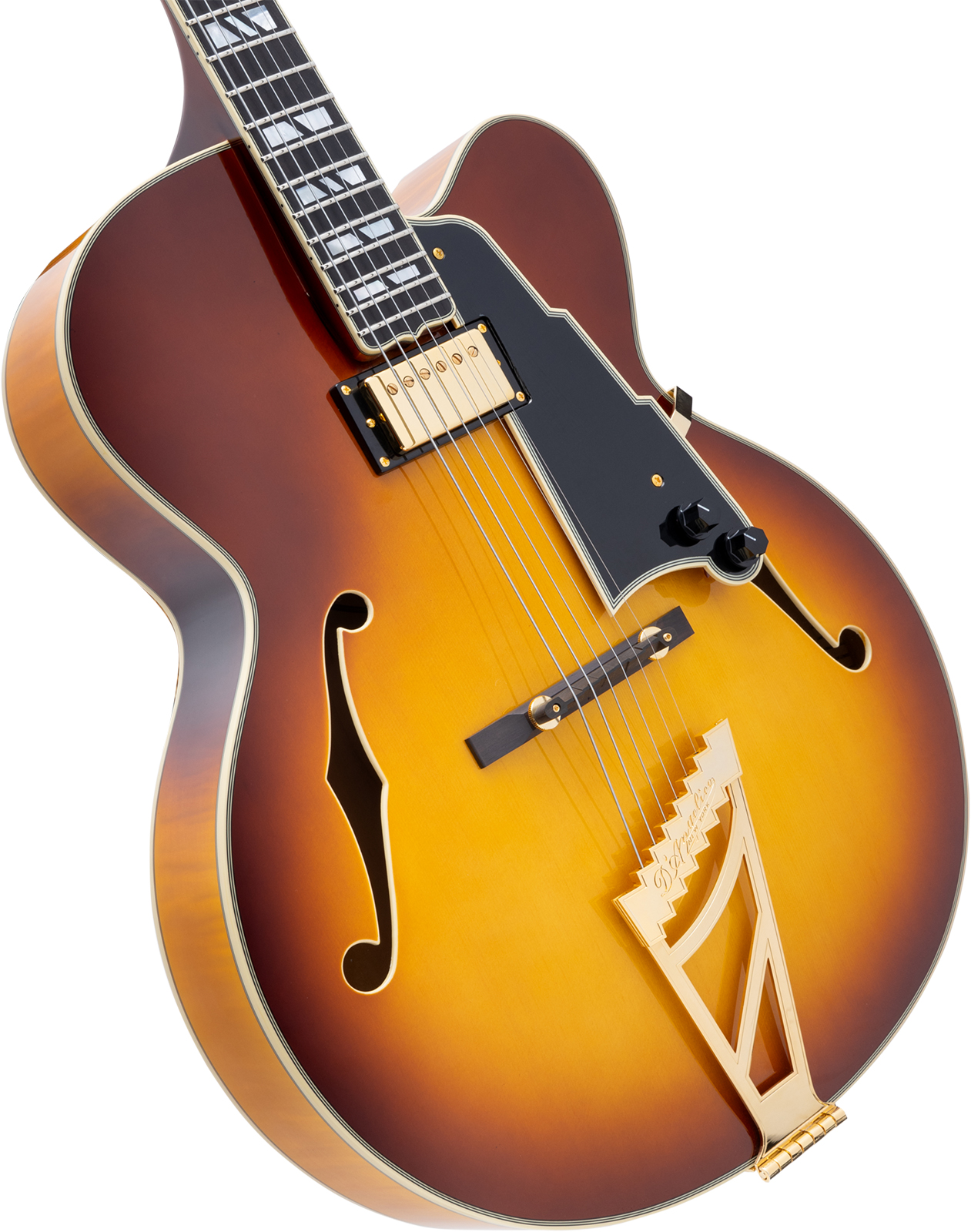 D'angelico Exl1 Excel 1h Ht Eb - Dark Iced Tea Burst - Guitarra elécrica Jazz cuerpo acústico - Variation 3