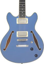 Guitarra eléctrica semi caja D'angelico Excel Mini DC Tour - Slate blue