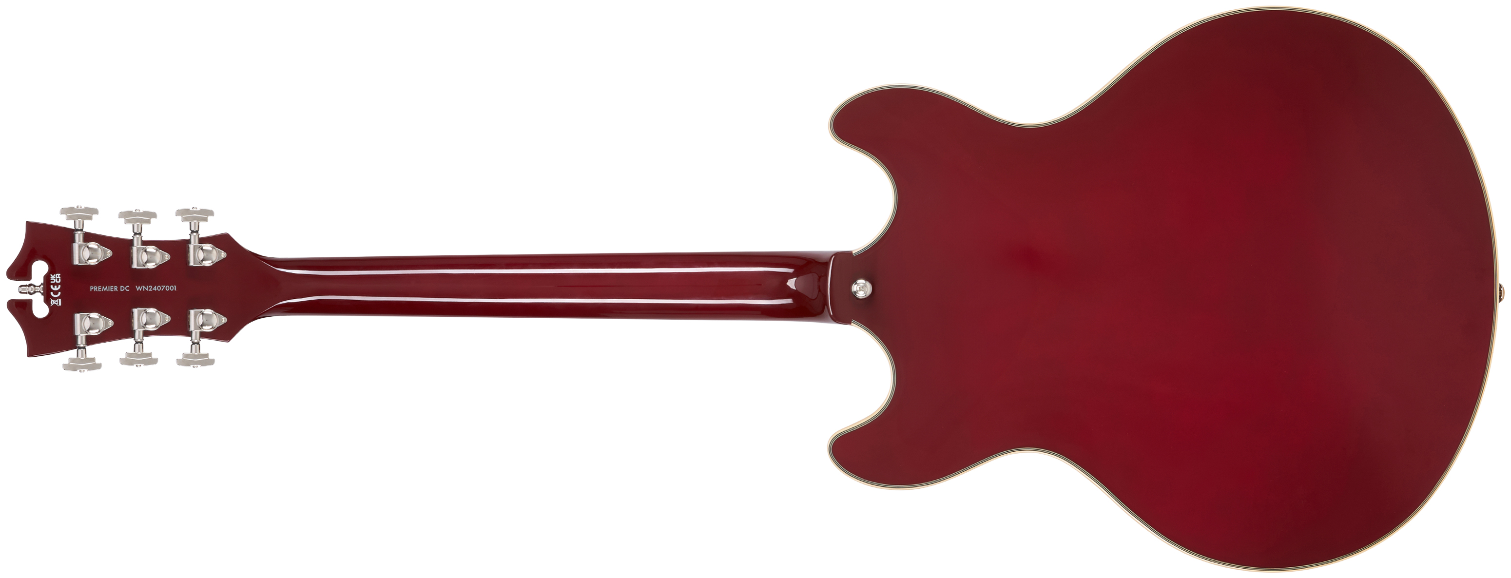 D'angelico Premier Dc 2h Ht Wal - Burnt Red - Guitarra eléctrica semi caja - Variation 1