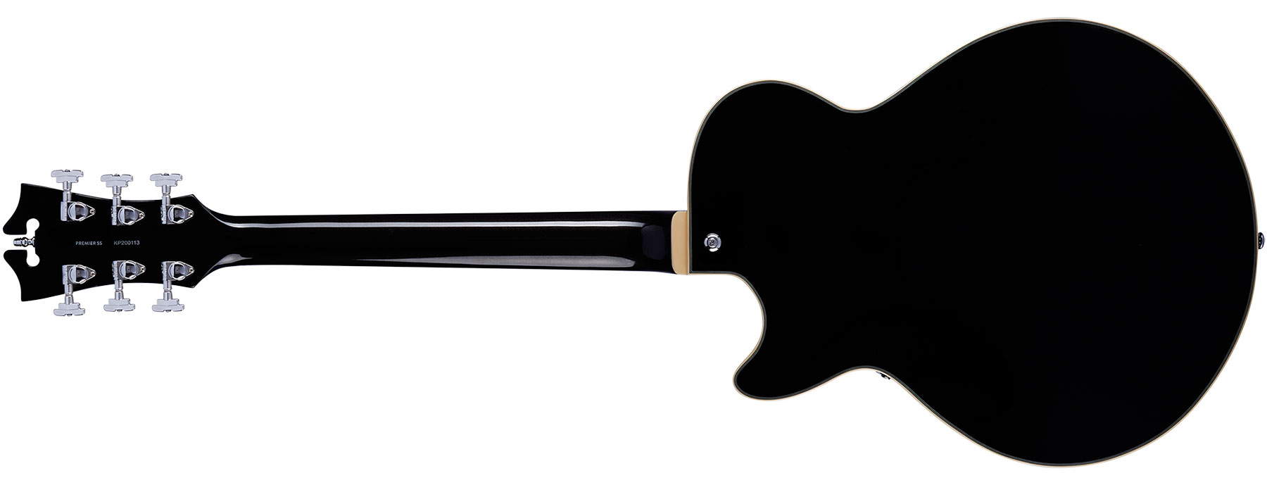 D'angelico Ss Premier 2h Ht Ova - Black Flake - Guitarra eléctrica semi caja - Variation 2