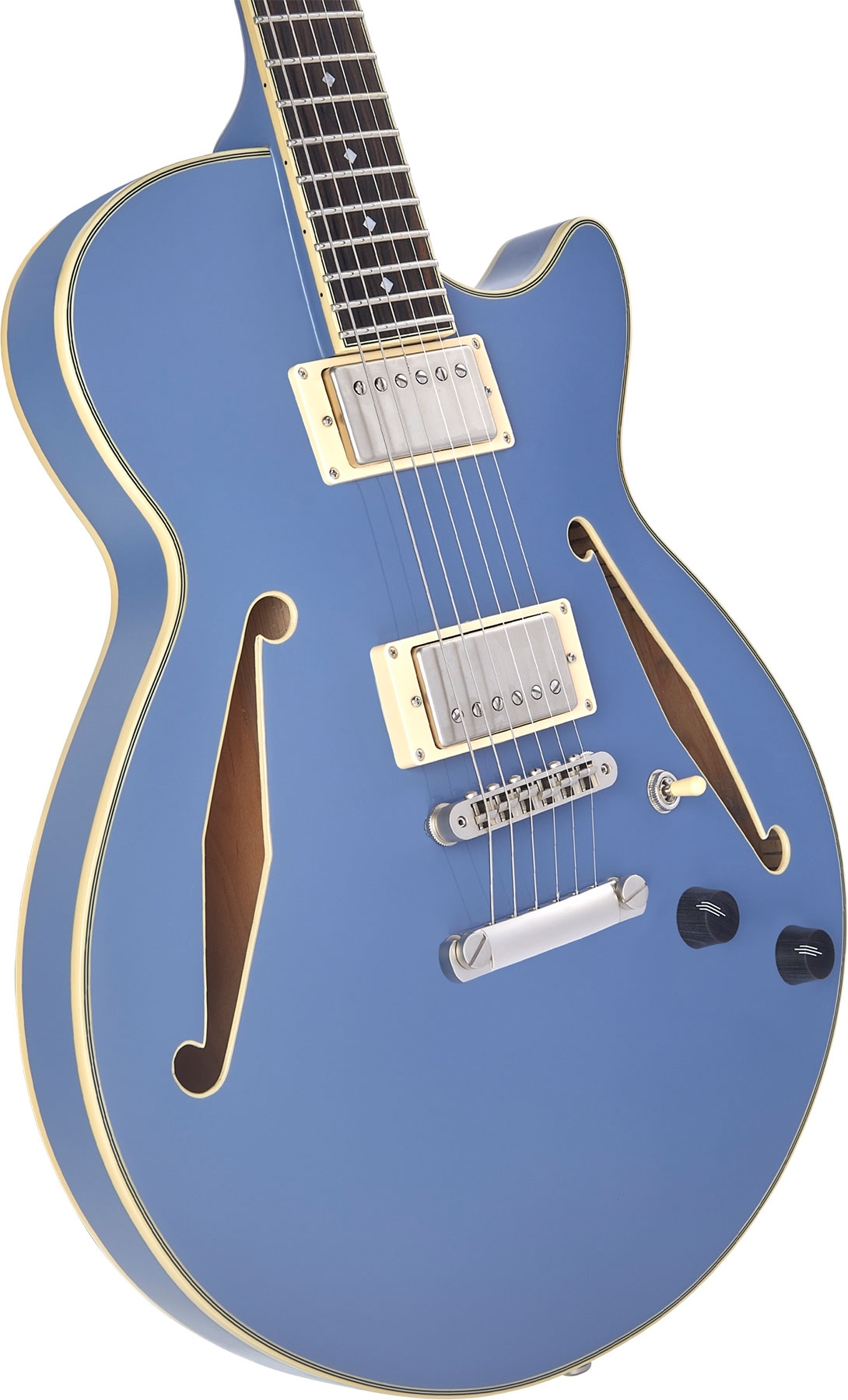 D'angelico Ss Tour Excel 2h Ht Eb - Slate Blue - Guitarra eléctrica semi caja - Variation 3