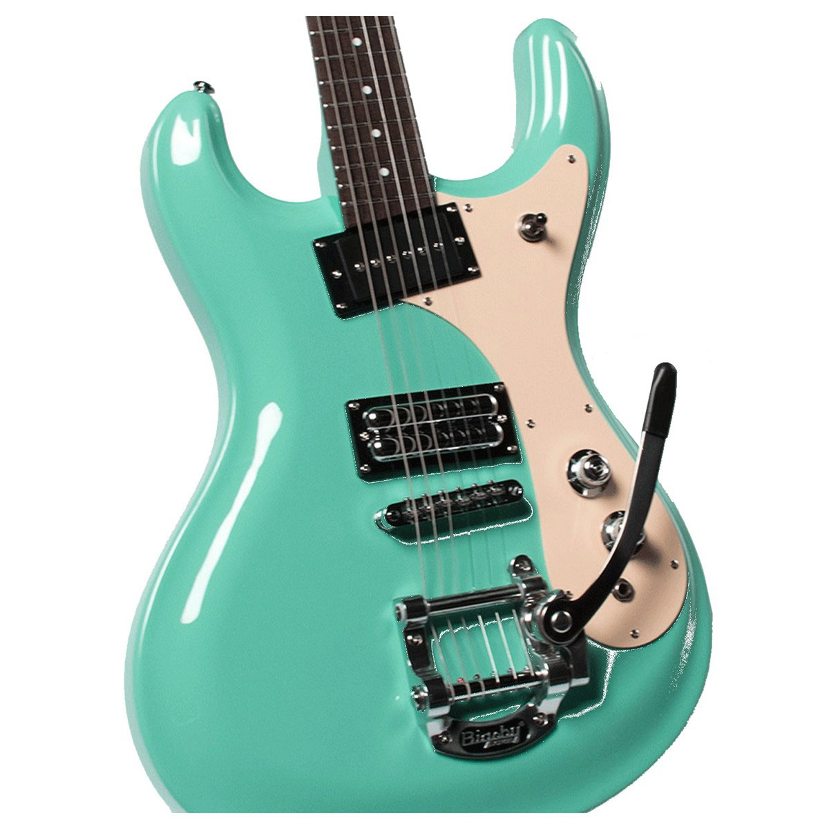 Danelectro The 64 Guitar Hs Trem Rw - Dark Aqua - Guitarra eléctrica de doble corte - Variation 2