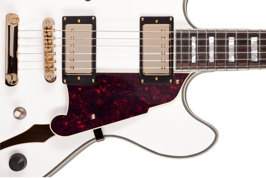 D'angelico Exdc White - Guitarra eléctrica semi caja - Variation 3