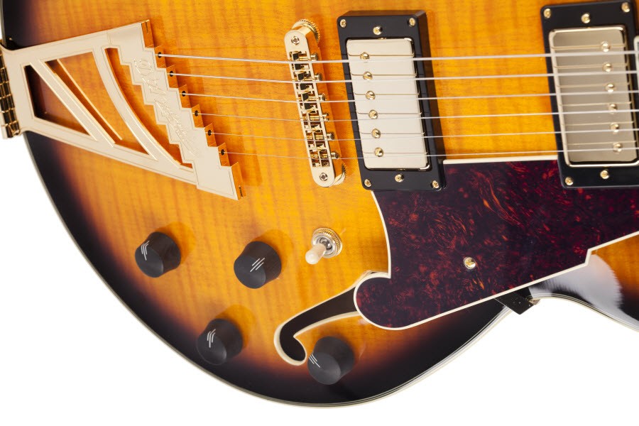 D'angelico Exss Vintage Sunburst - Guitarra elécrica Jazz cuerpo acústico - Variation 3
