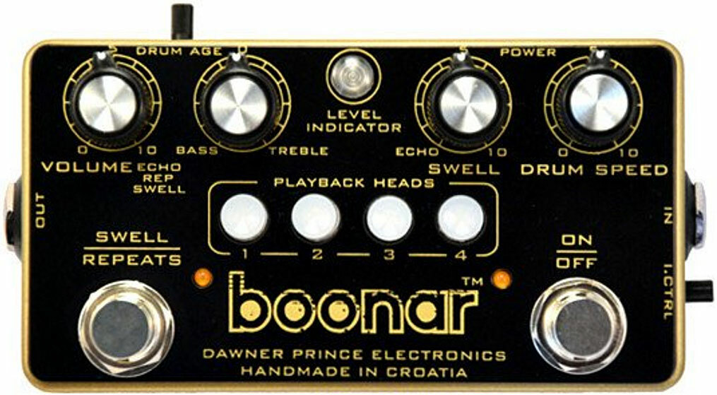 Dawner Prince Boonar Multi-head Drum Echo - Pedal de reverb / delay / eco - Main picture