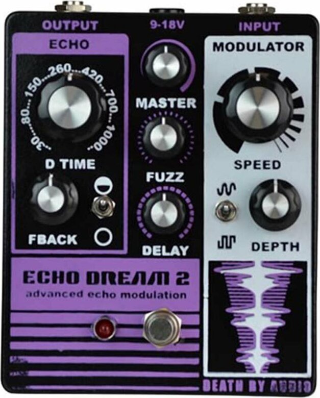 Death By Audio Echo Dream 2 Analog Echo Et Fuzz - Pedal de reverb / delay / eco - Main picture