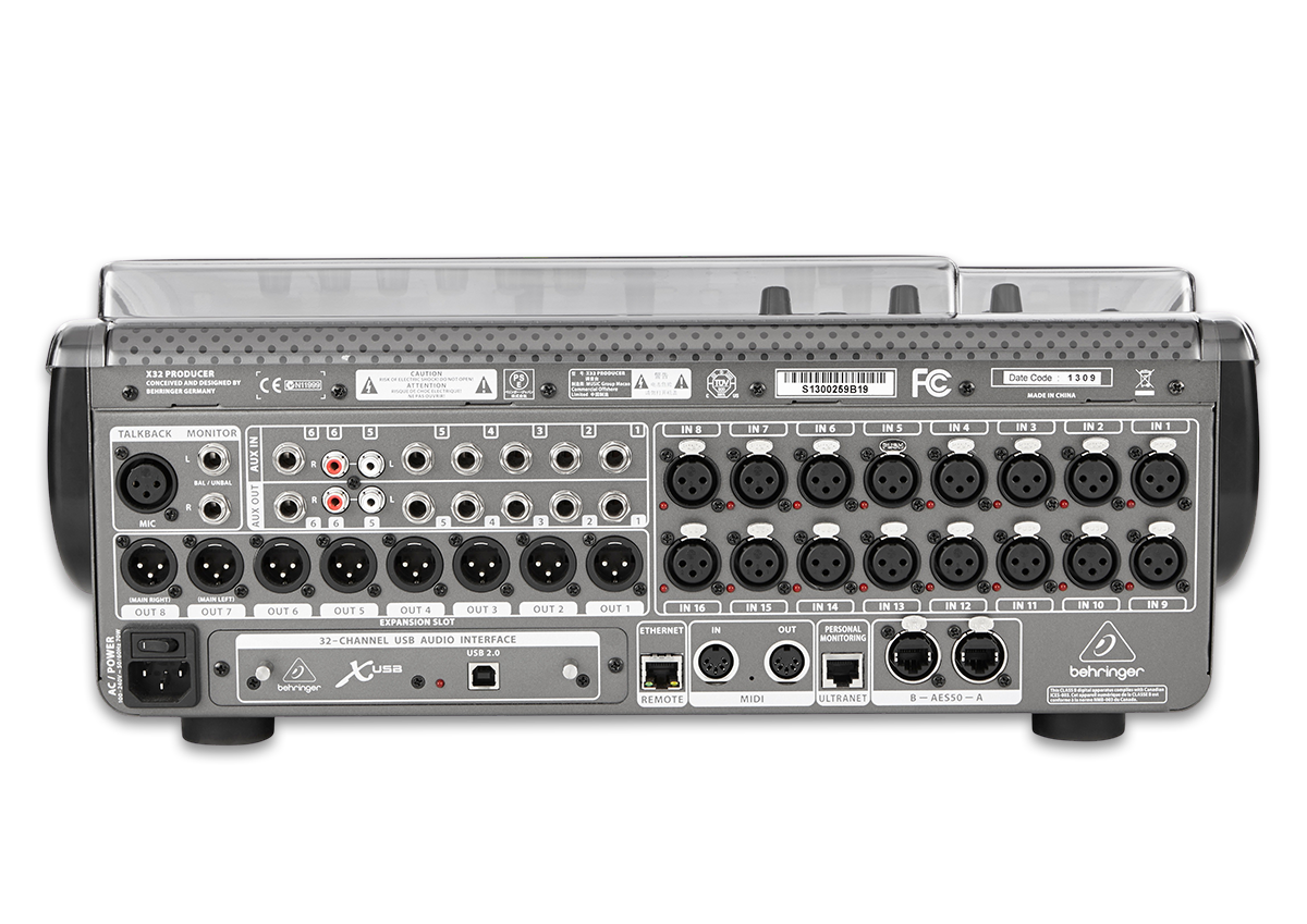 Decksaver Behringer Pro X32 Producer Cover - Cubierta antipolvo para plato - Variation 1