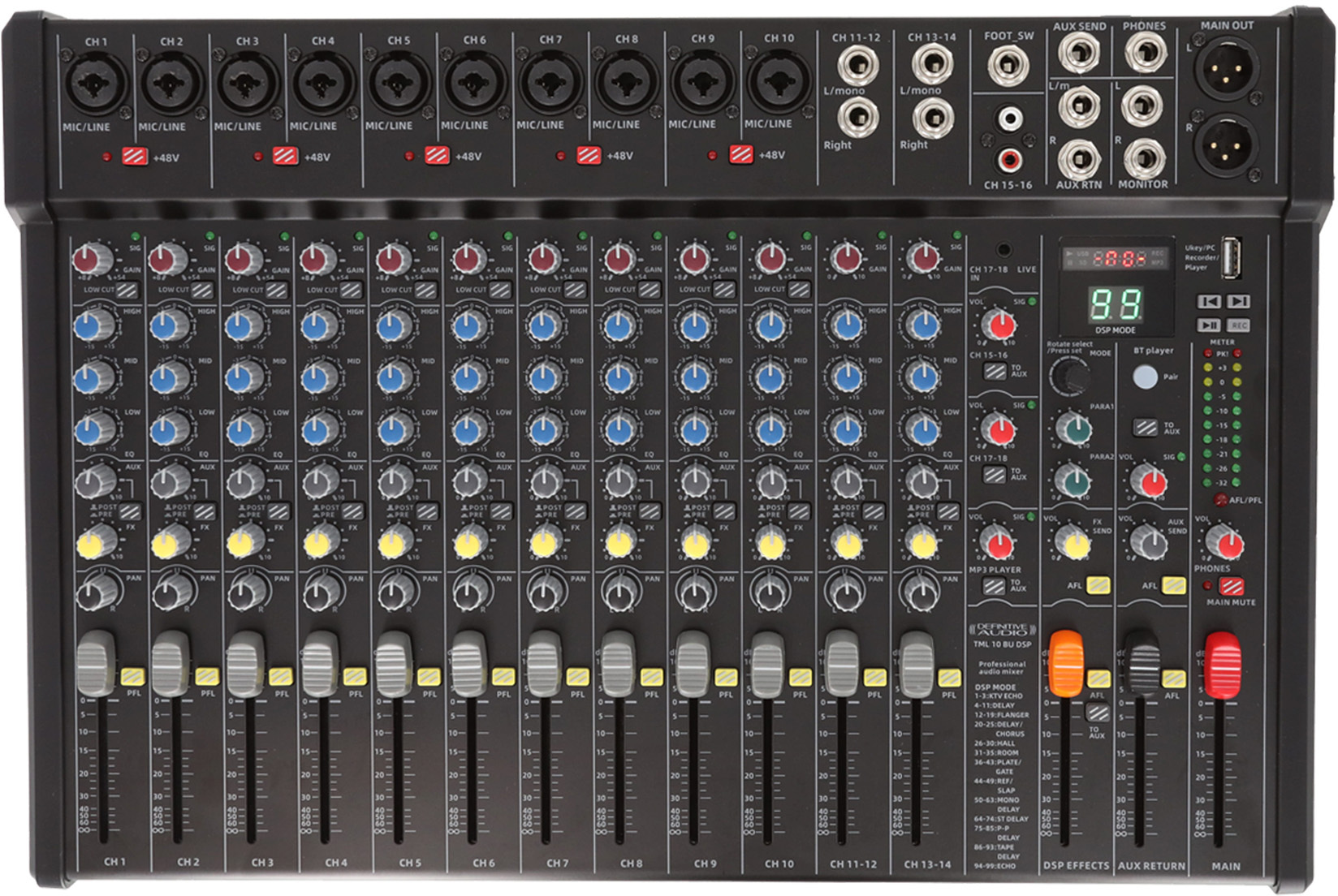 Definitive Audio Tml 10 Bu Dsp - Mesa de mezcla analógica - Main picture