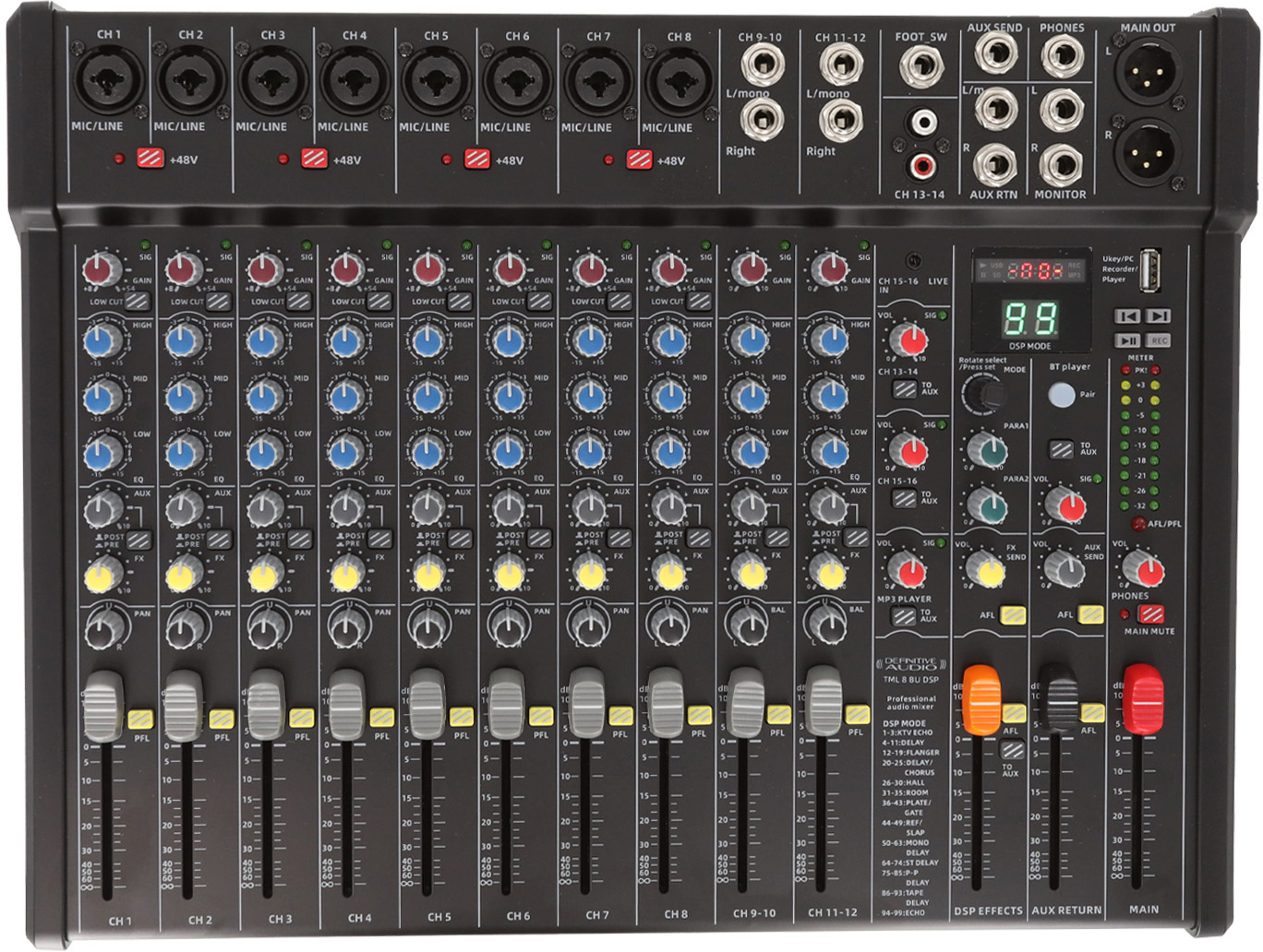 Definitive Audio Tml 8 Bu Dsp - Mesa de mezcla analógica - Main picture