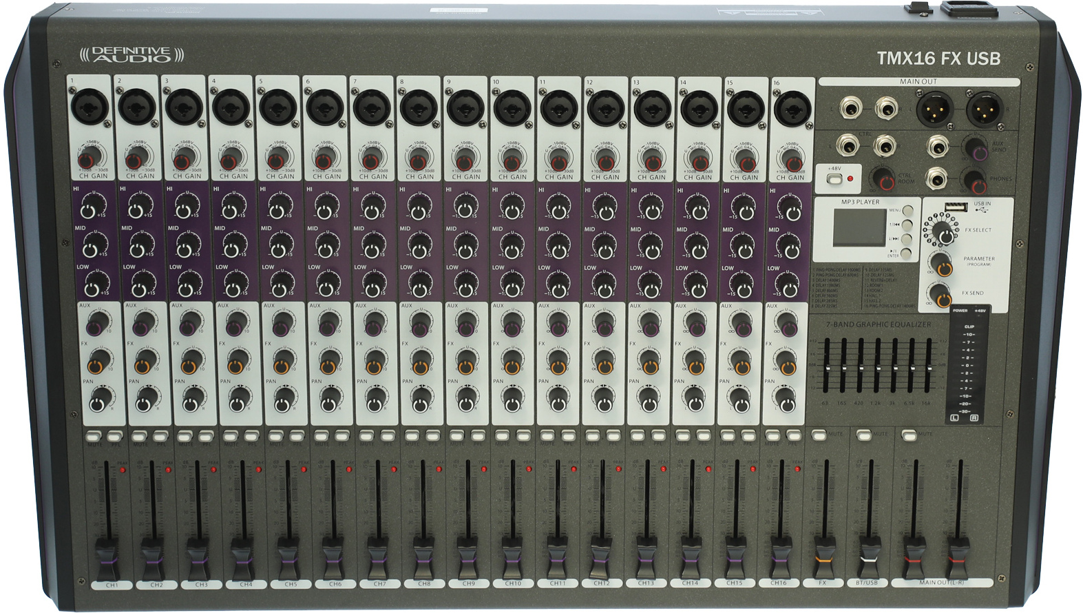 Definitive Audio Tmx16 Fx Usb - Mesa de mezcla analógica - Main picture