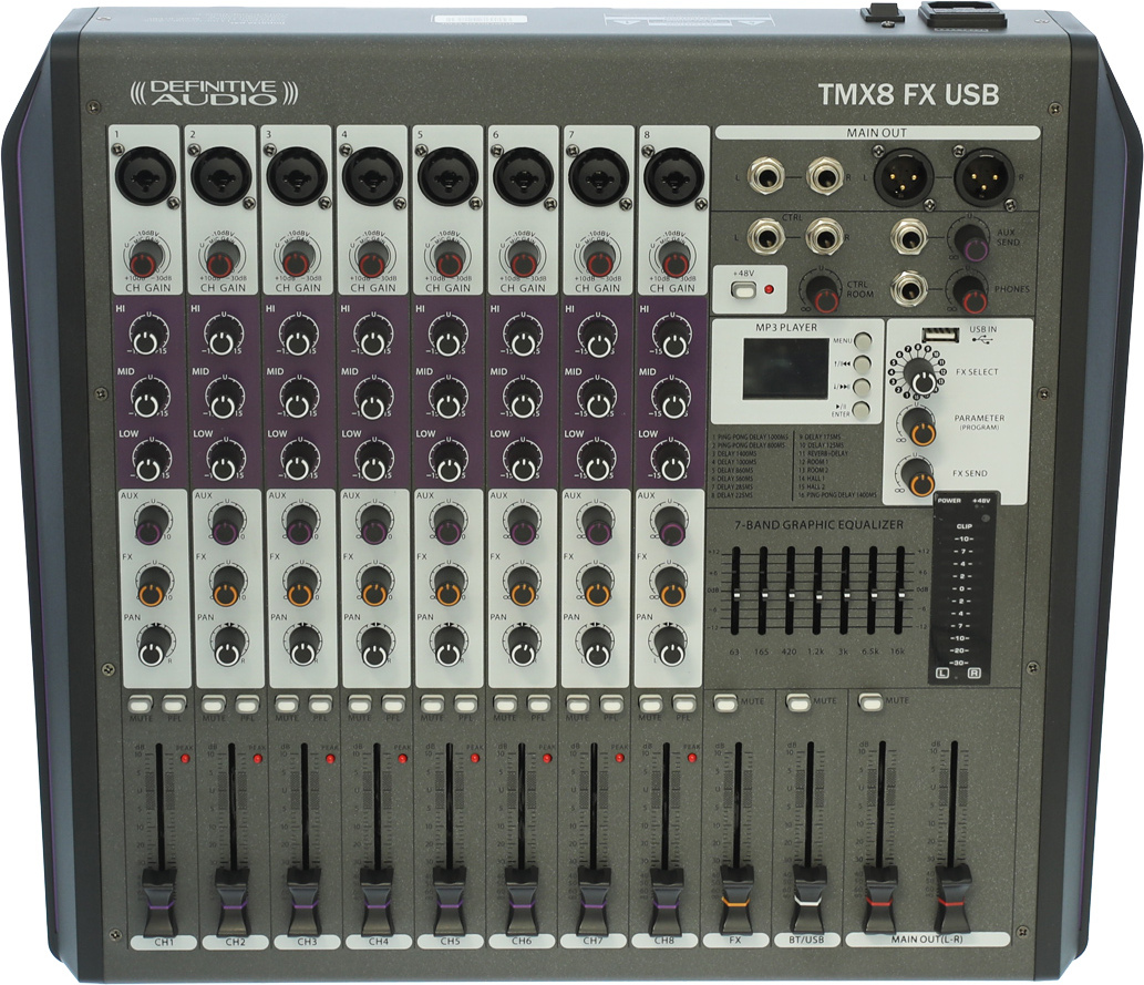 Definitive Audio Tmx8 Fx Usb - Mesa de mezcla analógica - Main picture